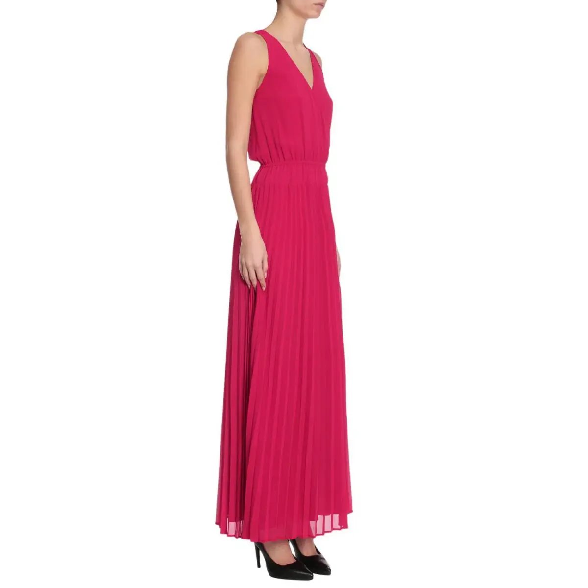 Patrizia Pepe Pleated Dress Fuchsia Size 40 photo 2