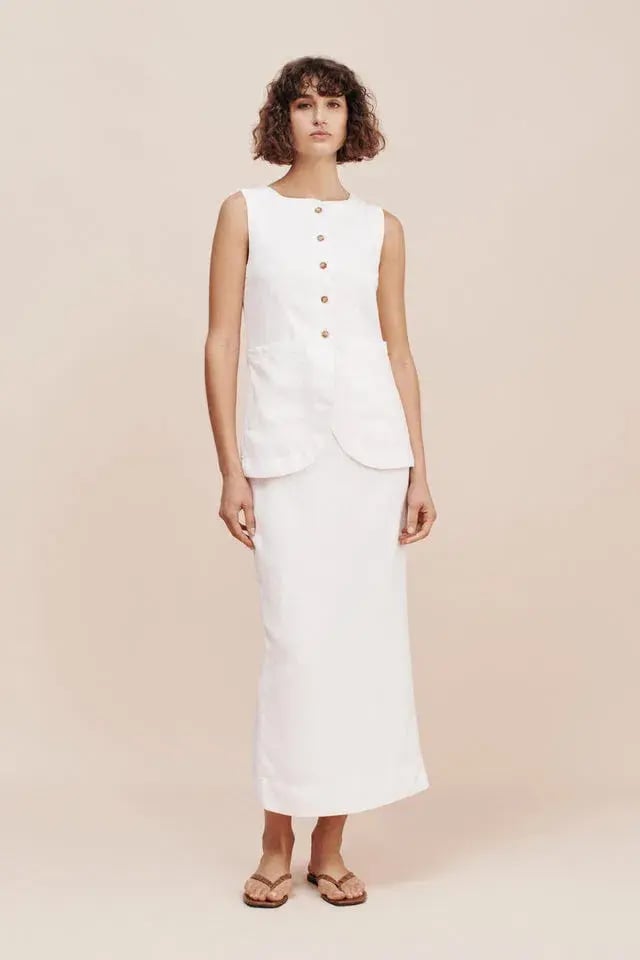 Posse Emma Vest and Skirt Set White Size S / AU 8 photo 2
