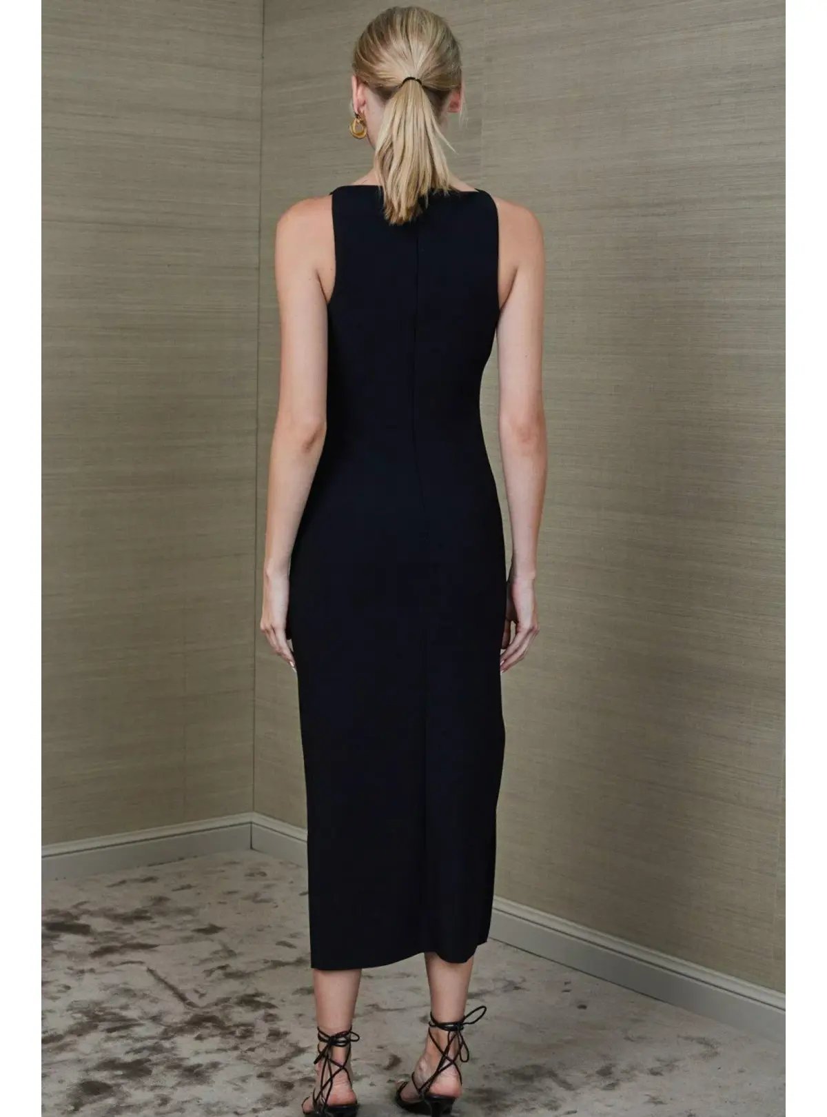Bec & Bridge Arlette Tuck Midi Dress Black Size AU 6 photo 4