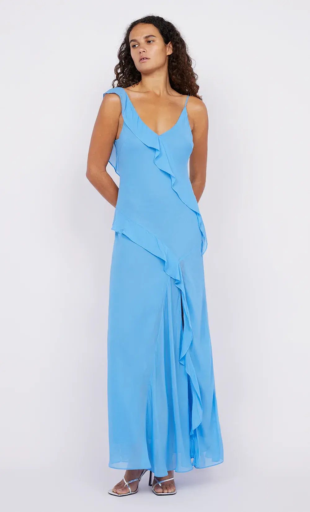 Bec & Bridge Aida Frill Dress Maxi Azure Size 8 photo 6