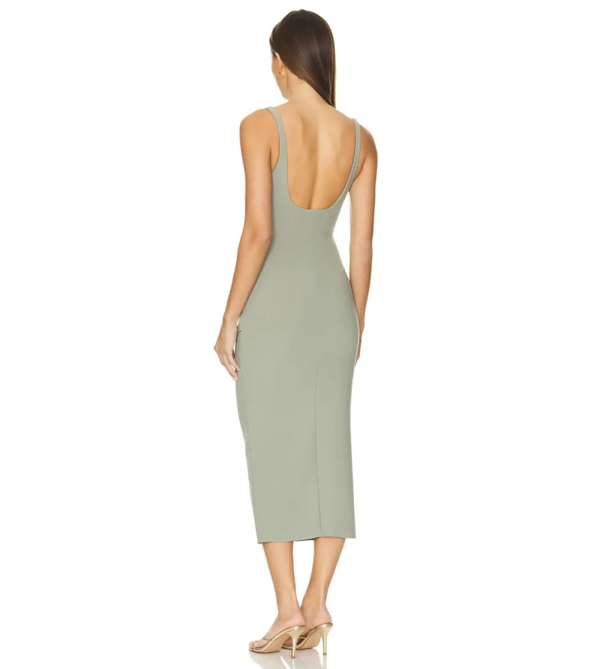Bec & Bridge Be Mine Square Neck Dress Sage Size XS/AU 6 photo 3