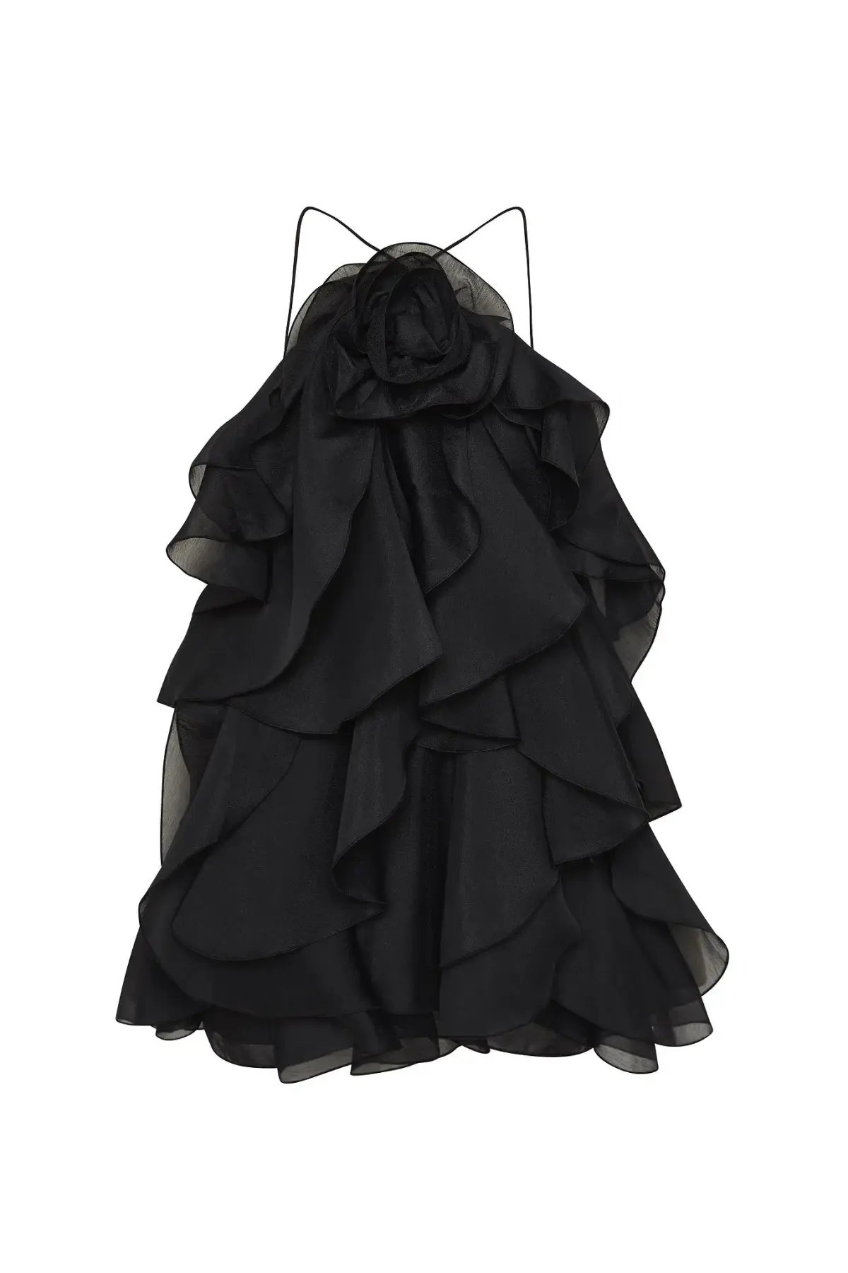 Aje Pandorea Layered Mini Dress Black Size AU 10 photo 3