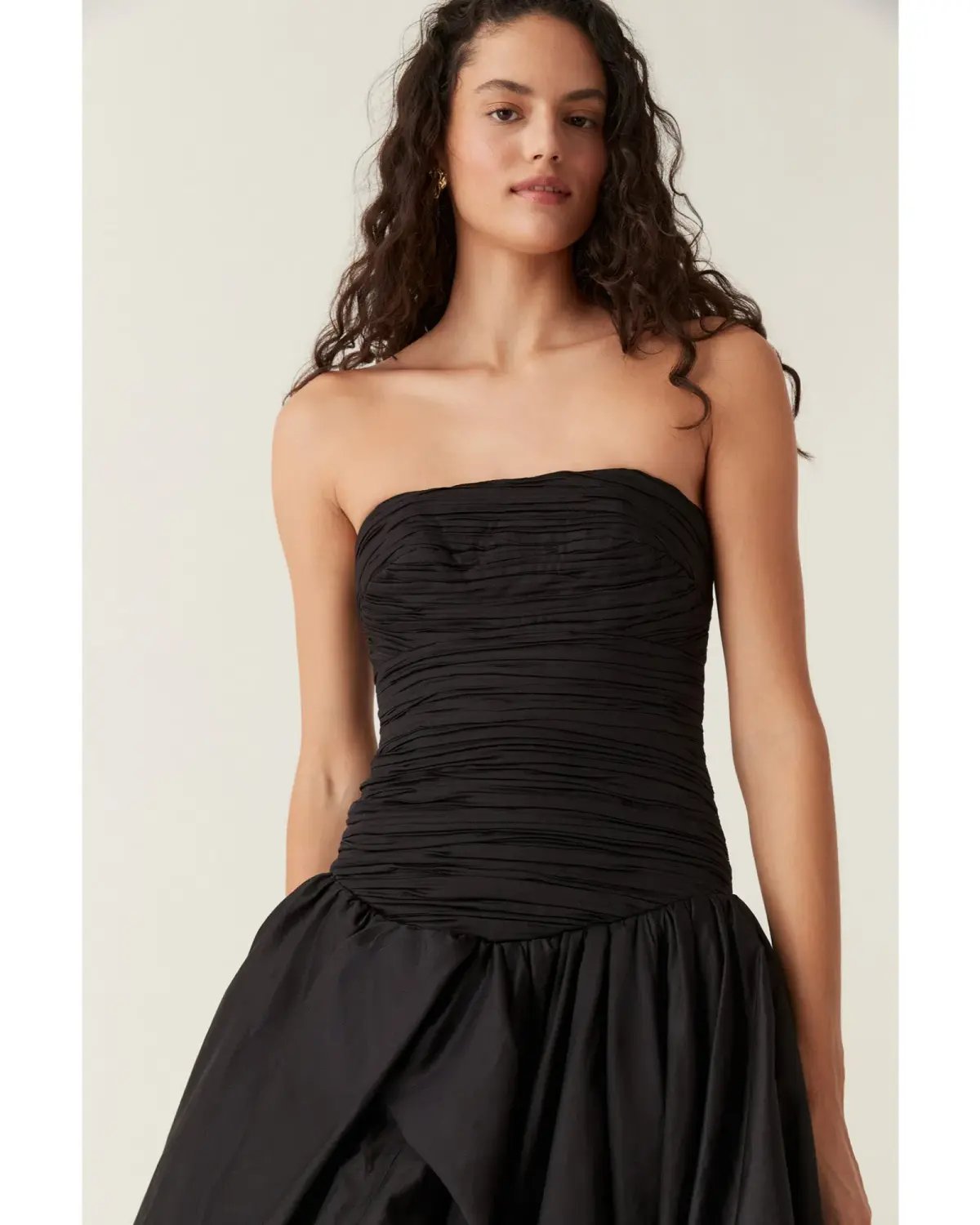 Aje Violette Bubble Hem Maxi Dress Black Size AU 6 photo 3