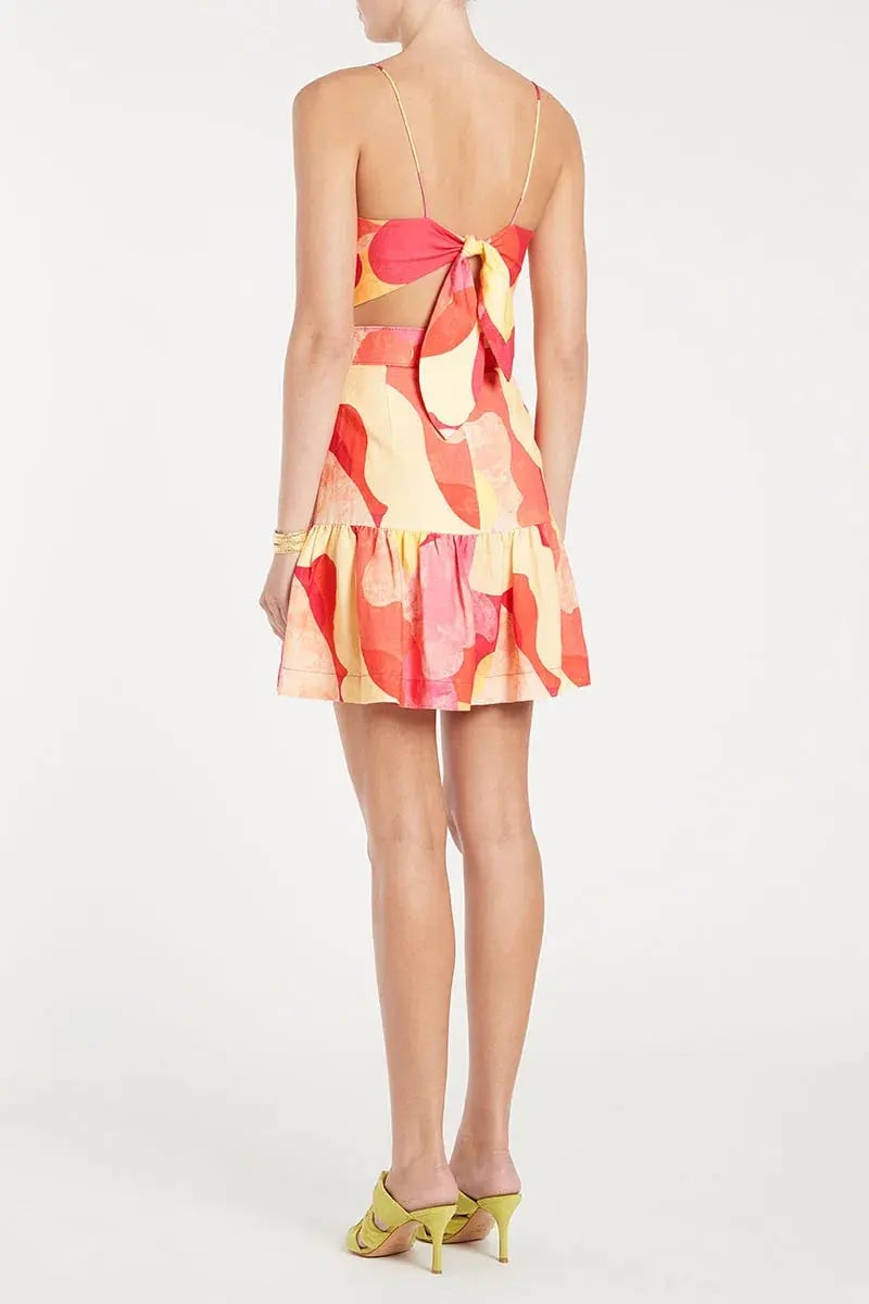 Rebecca Vallance Toretta Cut Out Mini Dress Print Size 10 photo 3