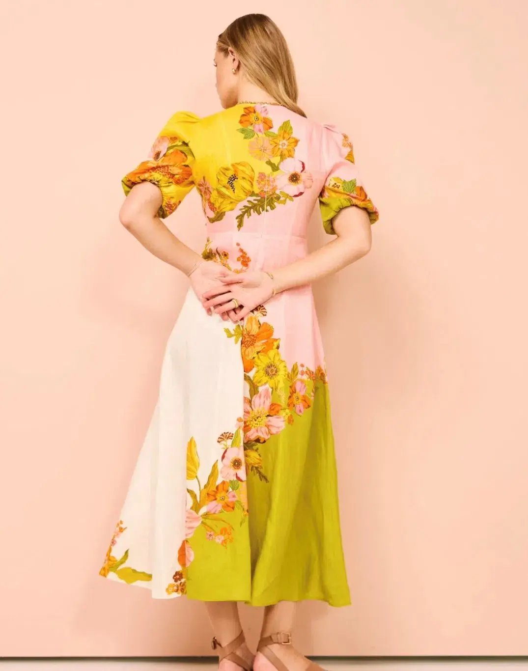 Alemais Silas Midi Dress in Multi Floral Size 12 photo 3