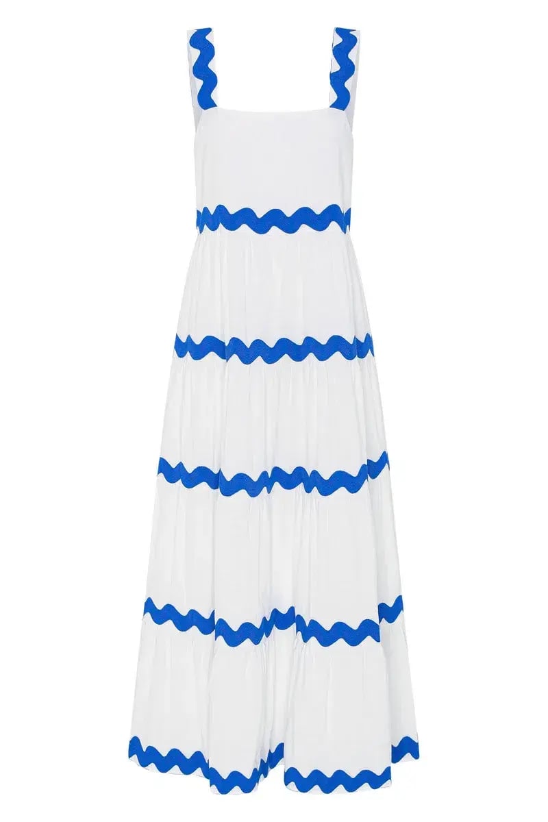 Mister ZimiSierra Maxi Dress In White Ric Rac Size AU 16 photo 3