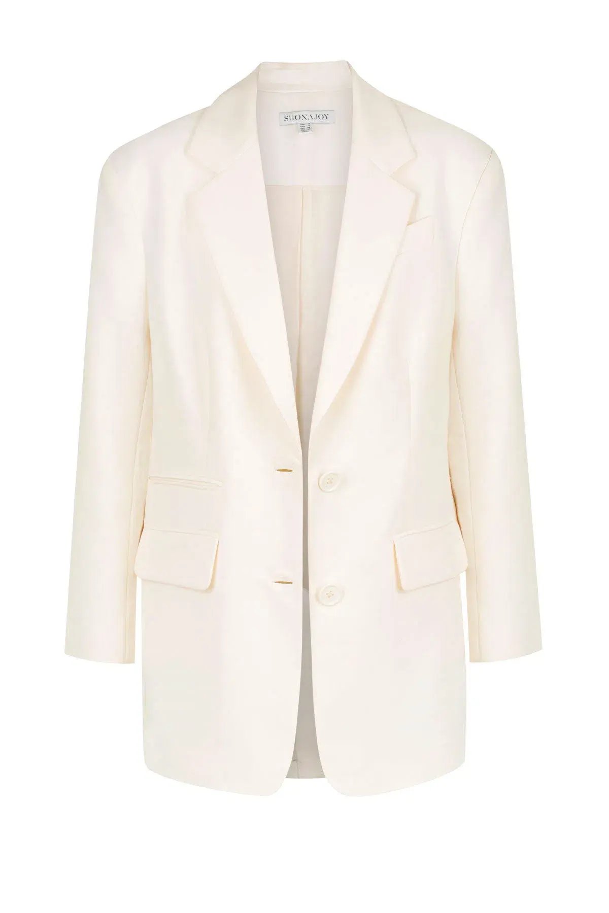 Shona Joy Irena Oversized Blazer Cream Size 10 photo 3
