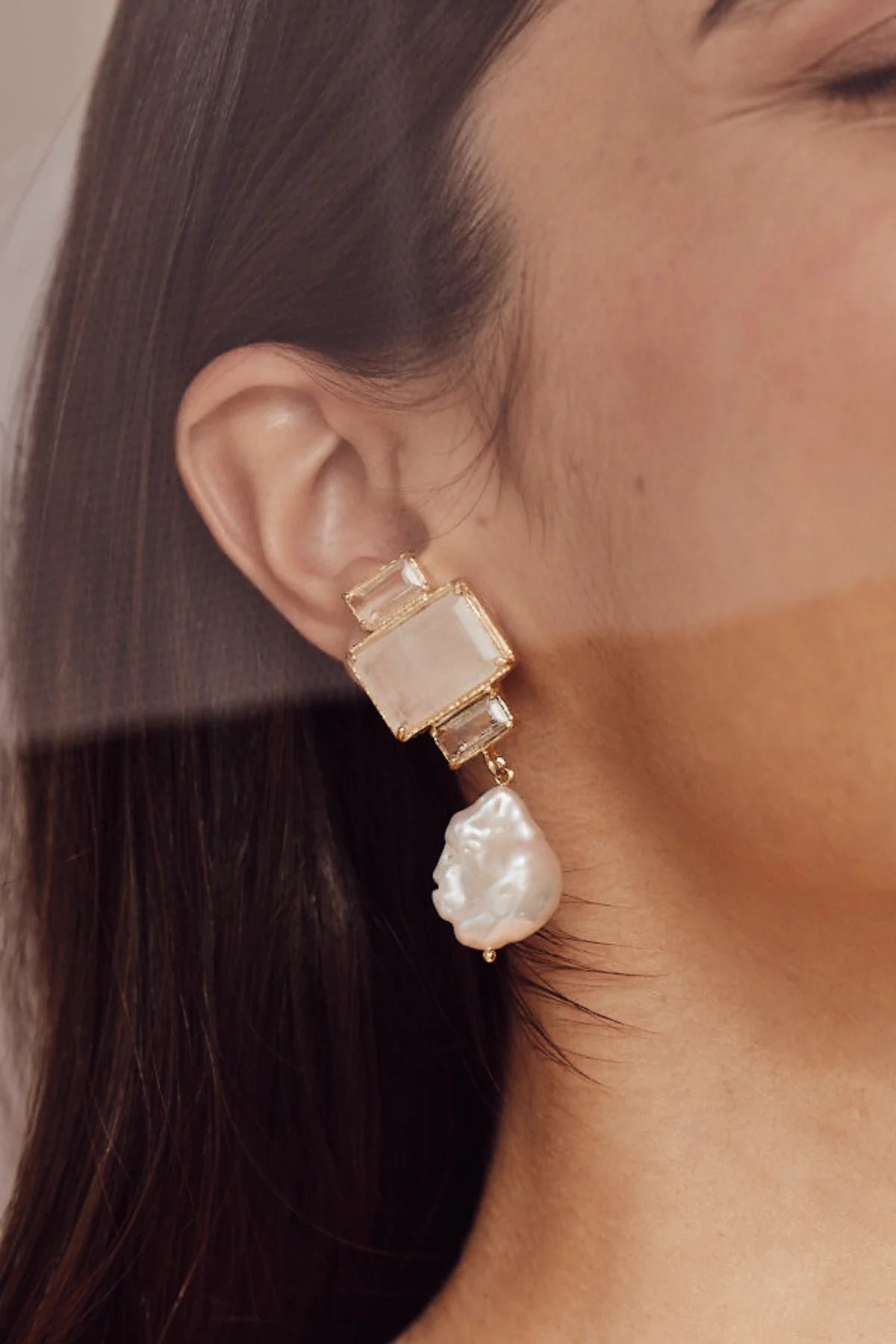 CHRISTIE NICOLAIDES BAMBINA EARRINGS - WHITE photo 6