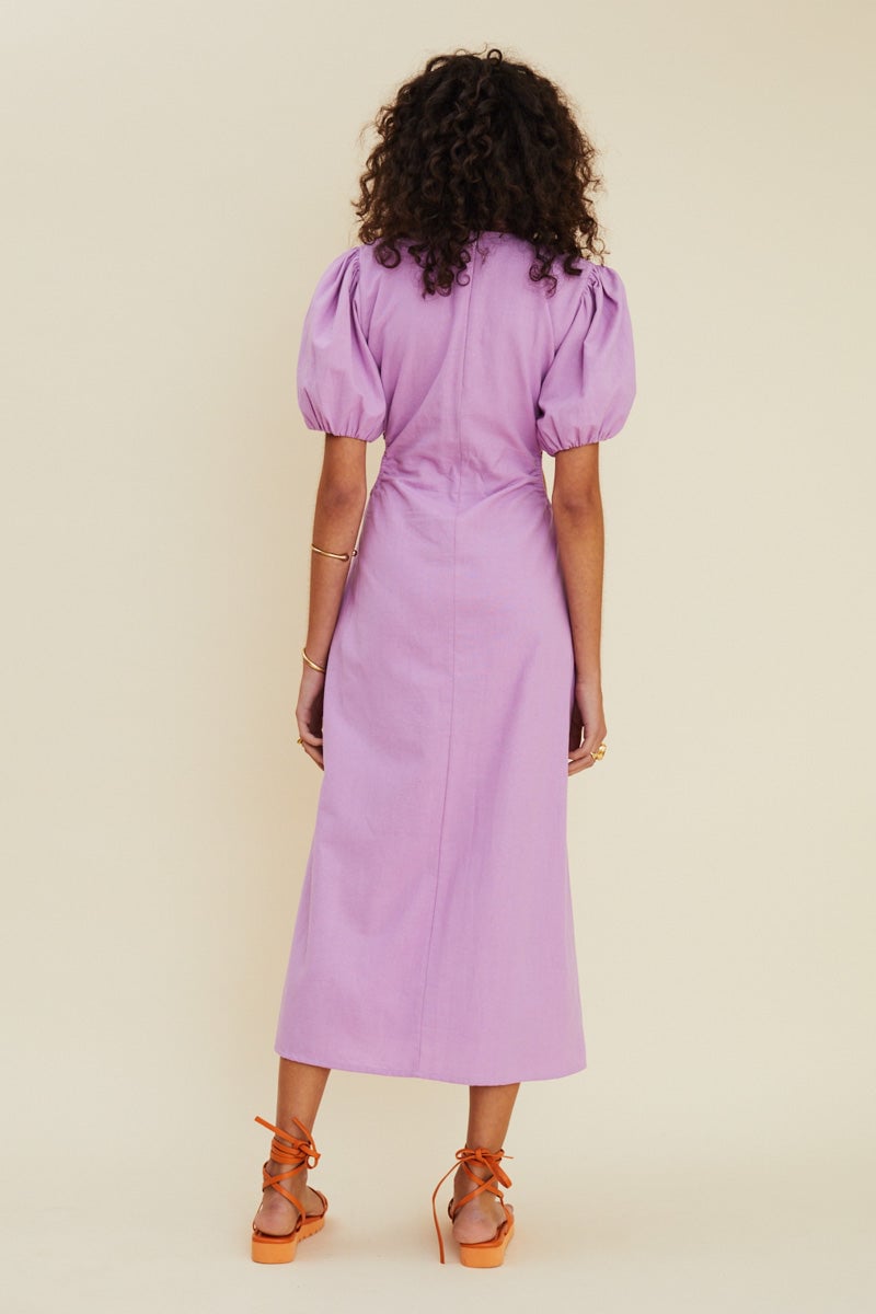 SUBOO SKYLAR CROSS FRONT CUT OUT MAXI DRESS - LAVENDAR photo 3