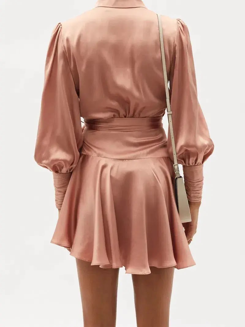 Zimmermann Silk Wrap Mini Lipstick Pink Size 6 photo 2
