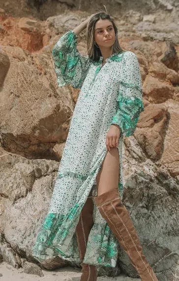 Spell & The Gypsy 'Unicorn Tears' Maxi Dress Green Size 8 photo 3
