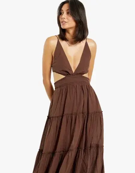 Bec & Bridge Carla V Maxi Dress in Chocolate Brown Size M / AU 10 photo 4