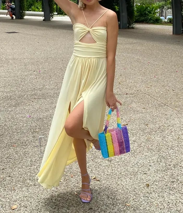 Bec and Bridge Isla Midi Dress Yellow Size 6 photo 4