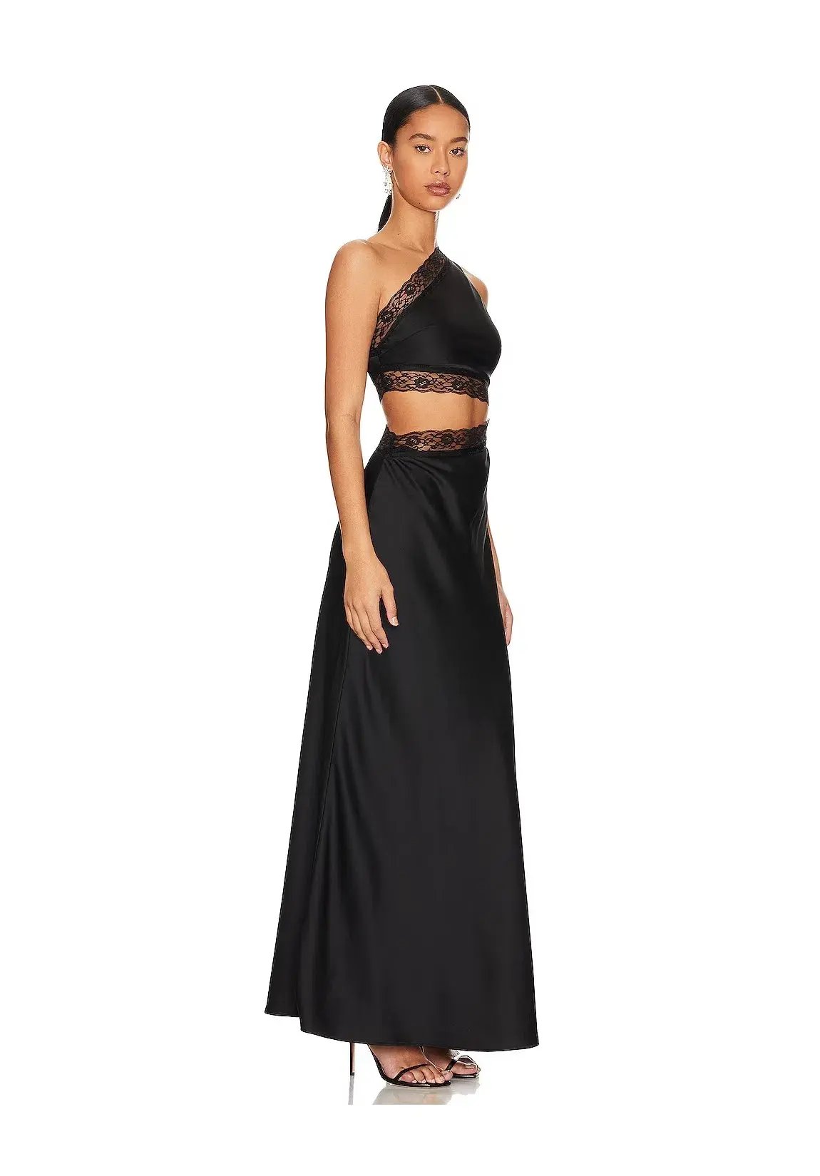 Misha Jillian Satin Dress Black Size 6/XS photo 2