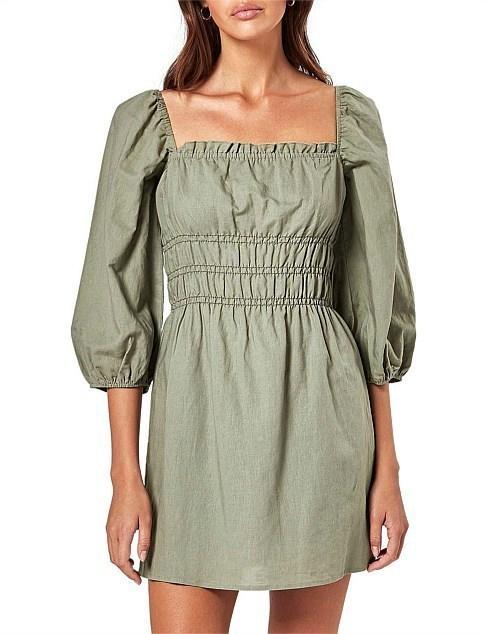 Charlie Holiday Boheme Mini Dress Khaki Size 10 photo 2