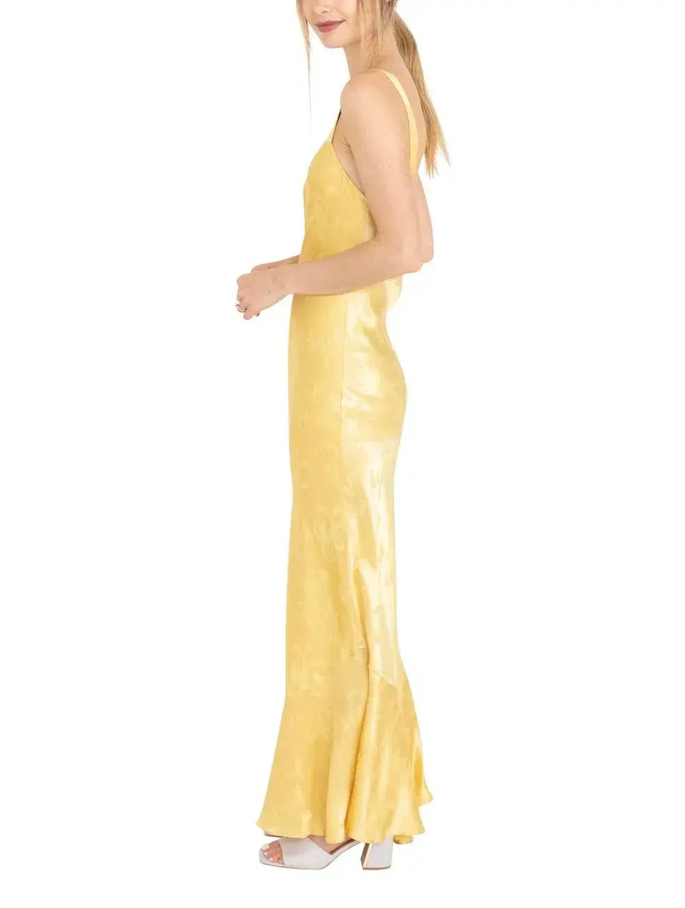 Realisation Par Allegra Dress Yellow Dragon Silk Jacquard Size XS/6 photo 2