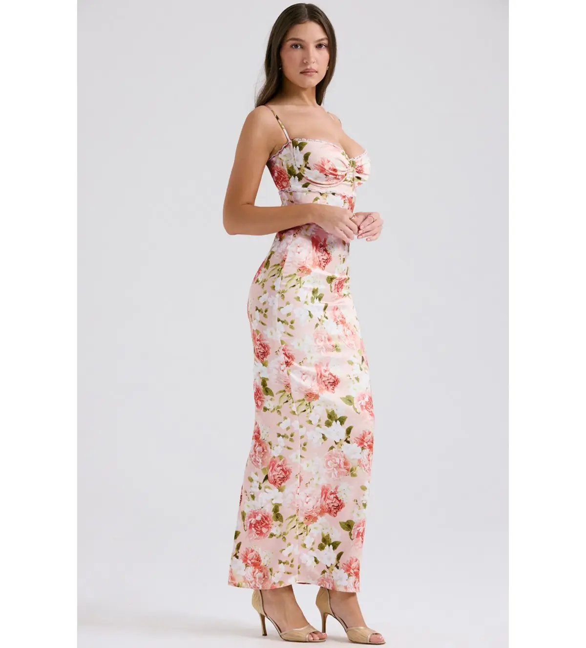 House of CB Josefina Dress Pink Peony Size 6 photo 2