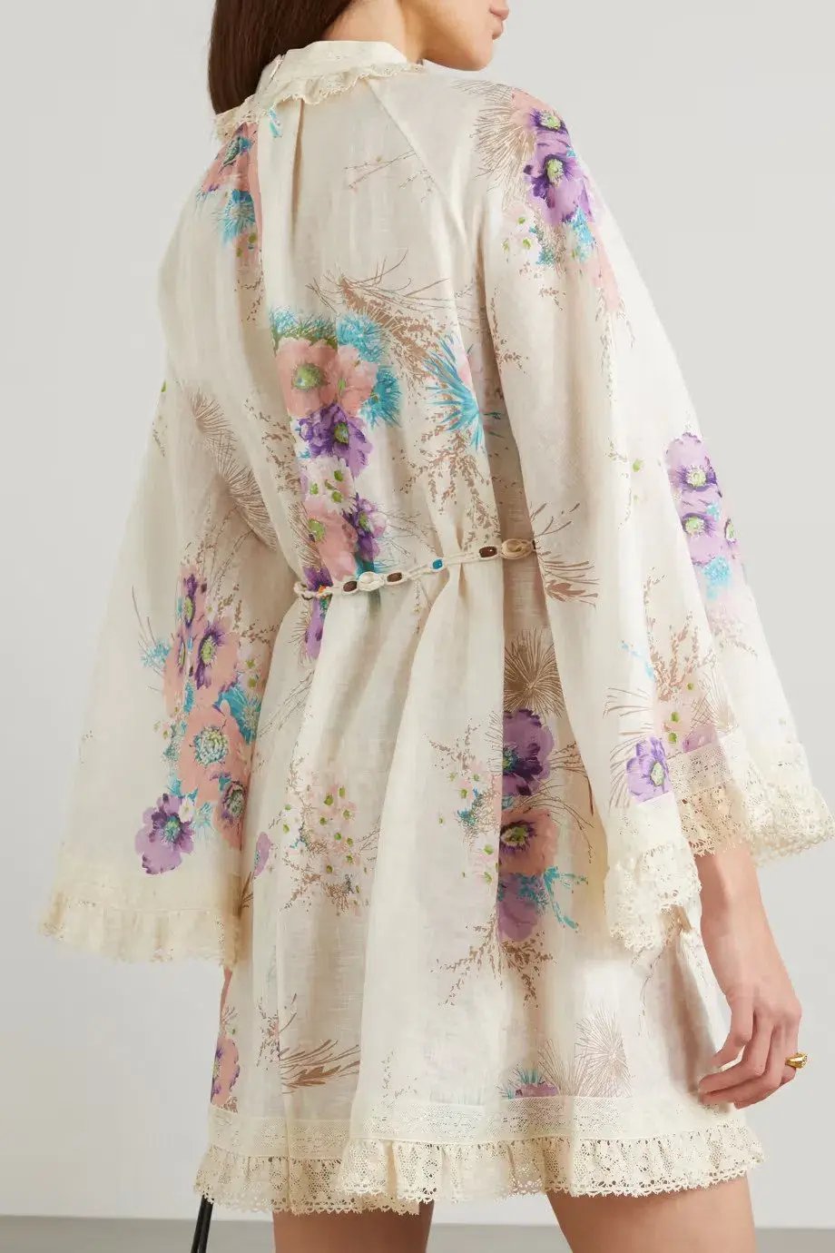 Zimmermann Jude Lace Trim Swing Dress Floral Size 1 / Au 10 photo 3