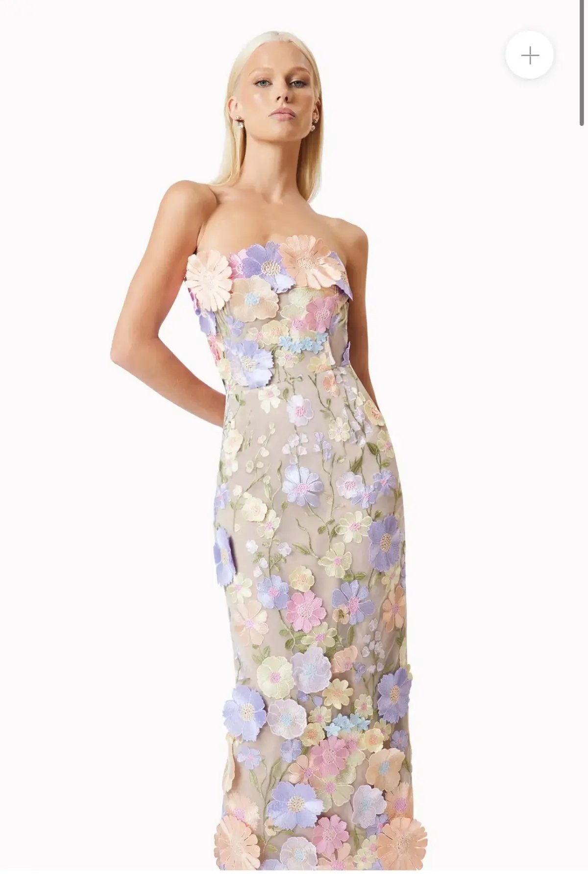Elliatt Helena Strapless Midi in Purple photo 4