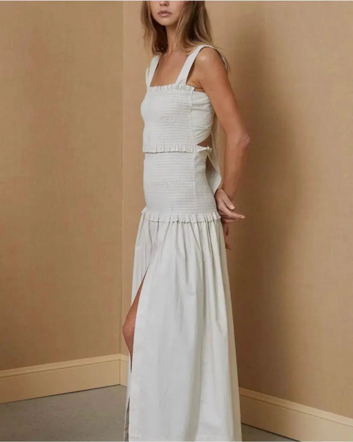 Bec & Bridge Minou Midi Dress in Pumice Size 10 photo 3