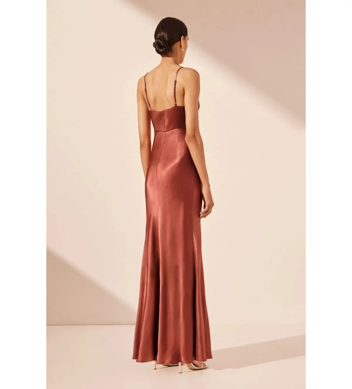 Shona Joy La Lune Cross Draped Maxi Dress Terracotta Size 10 photo 4