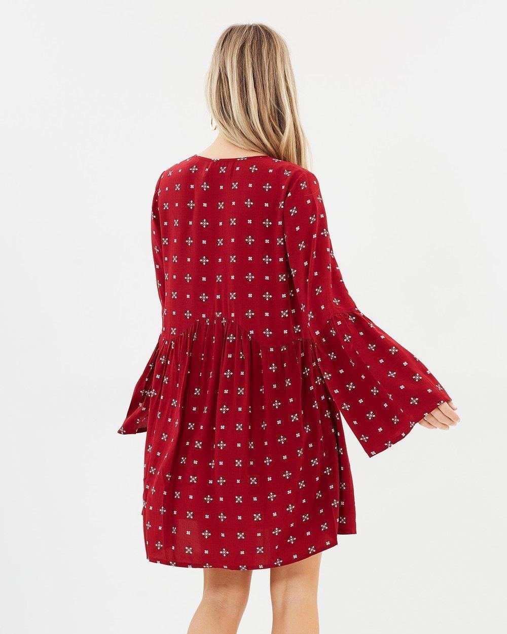 Tigerlily Morisot Dress in Red Size 8 photo 2