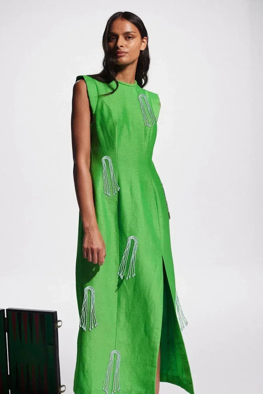 Alemais Dazzle Midi Dress Green Size AU 10 photo 4