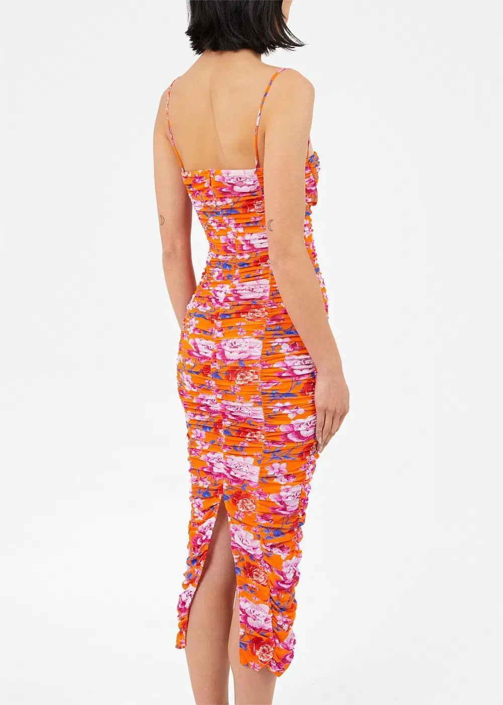 Magda Butrym Rouched Floral Midi Dress Size 40/AU 12 photo 2