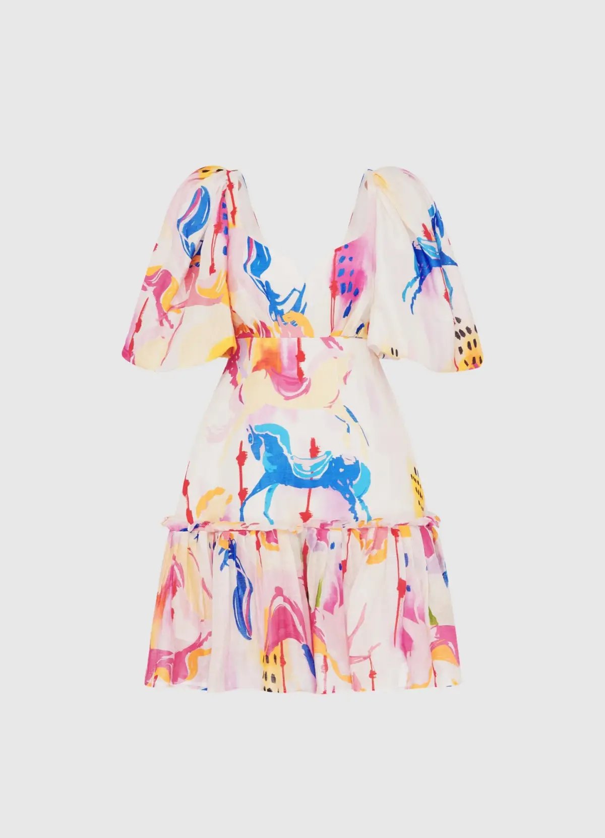 Leo Lin The Carousel Mini Dress Print Size 8 photo 2