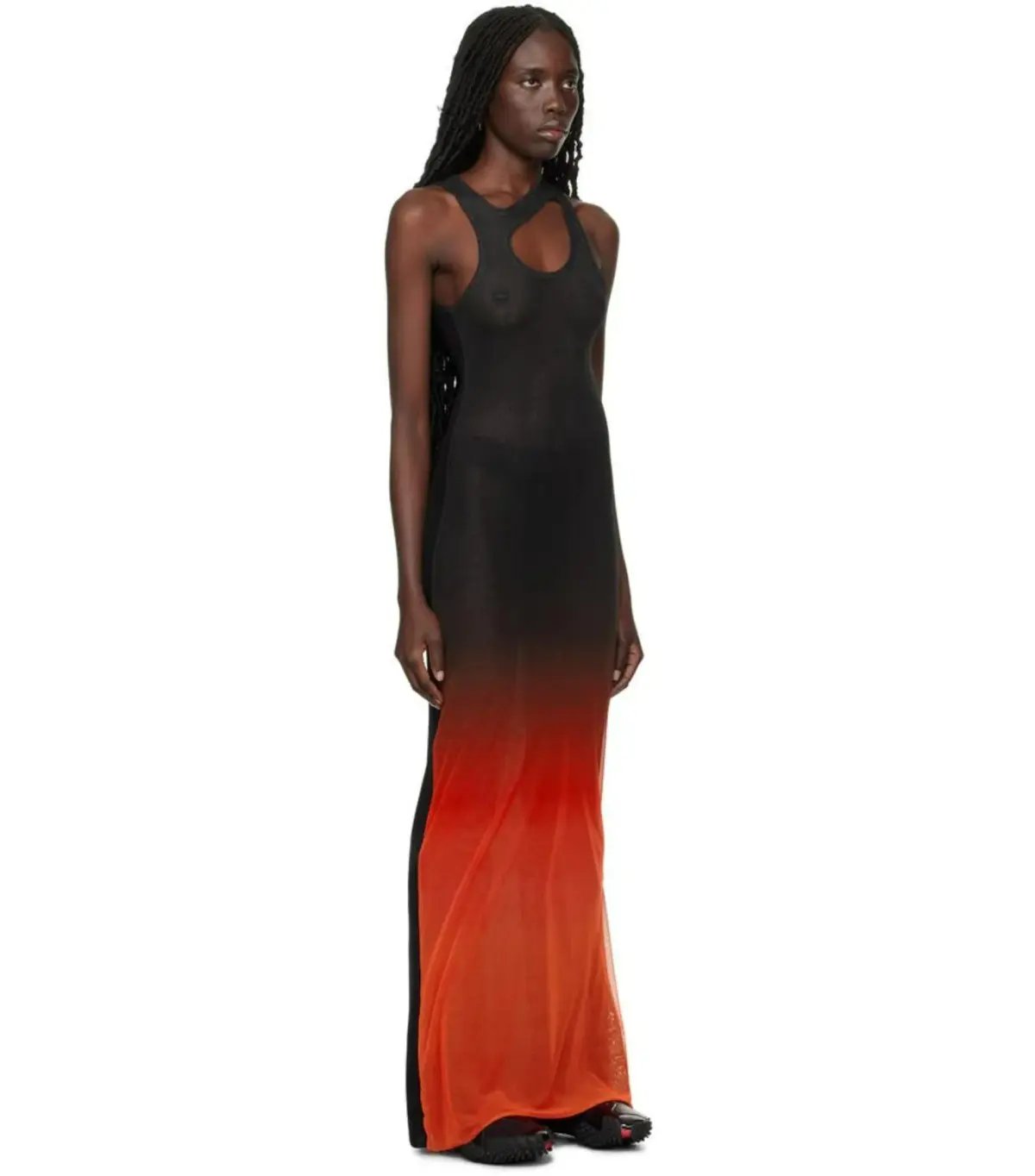 Ottolinger Gradient Maxi Dress Black/Red Size S / AU 8 photo 2