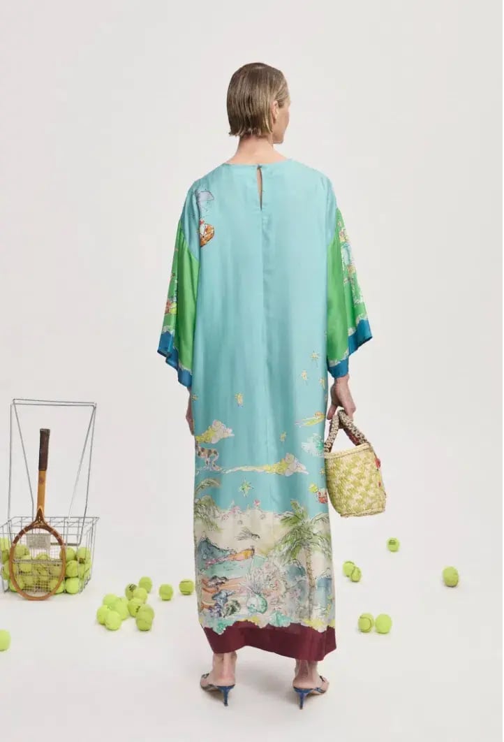 Alemais Daria Silk Midi Dress  Multi Size 16 photo 4