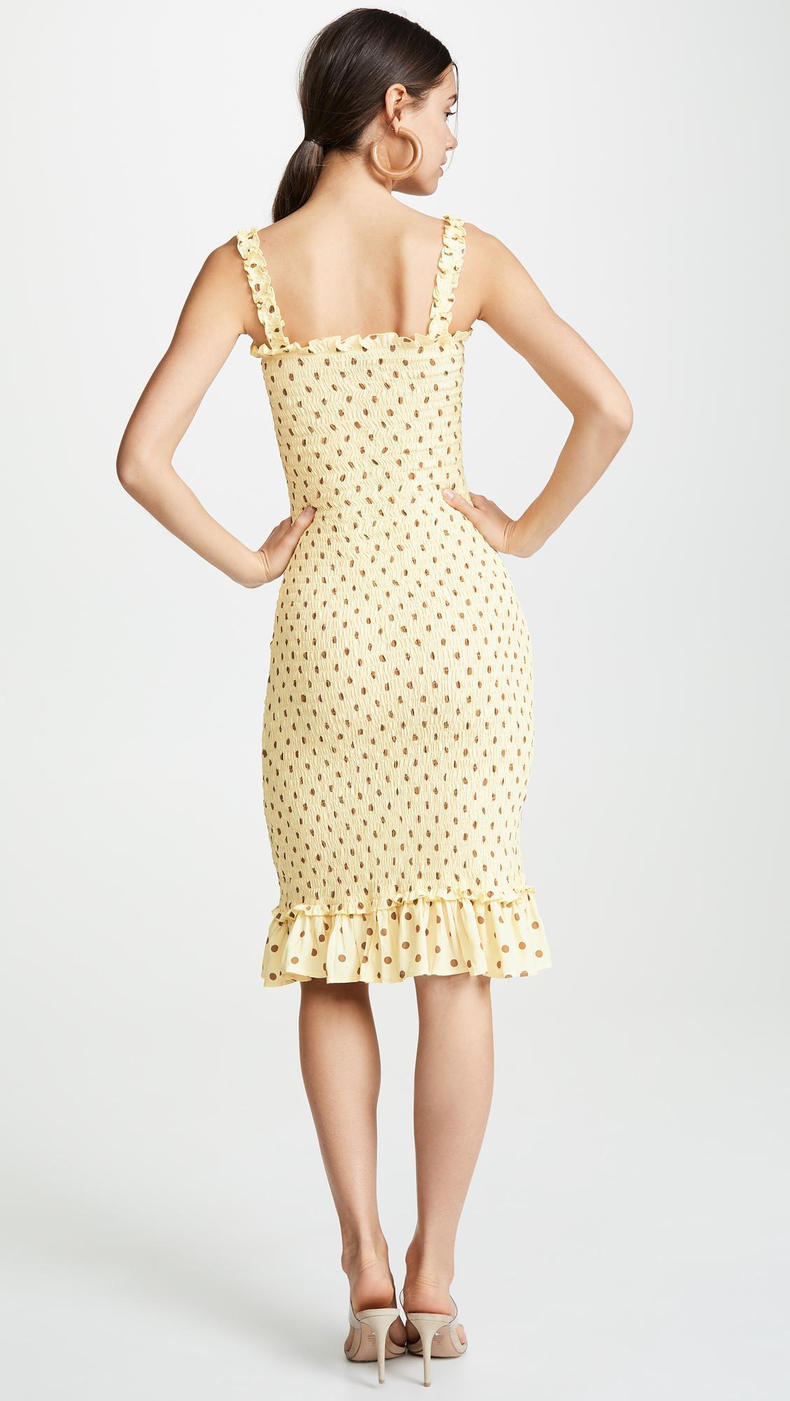 Faithfull The Brand Nadine Midi Yellow Dress Size 6 photo 2