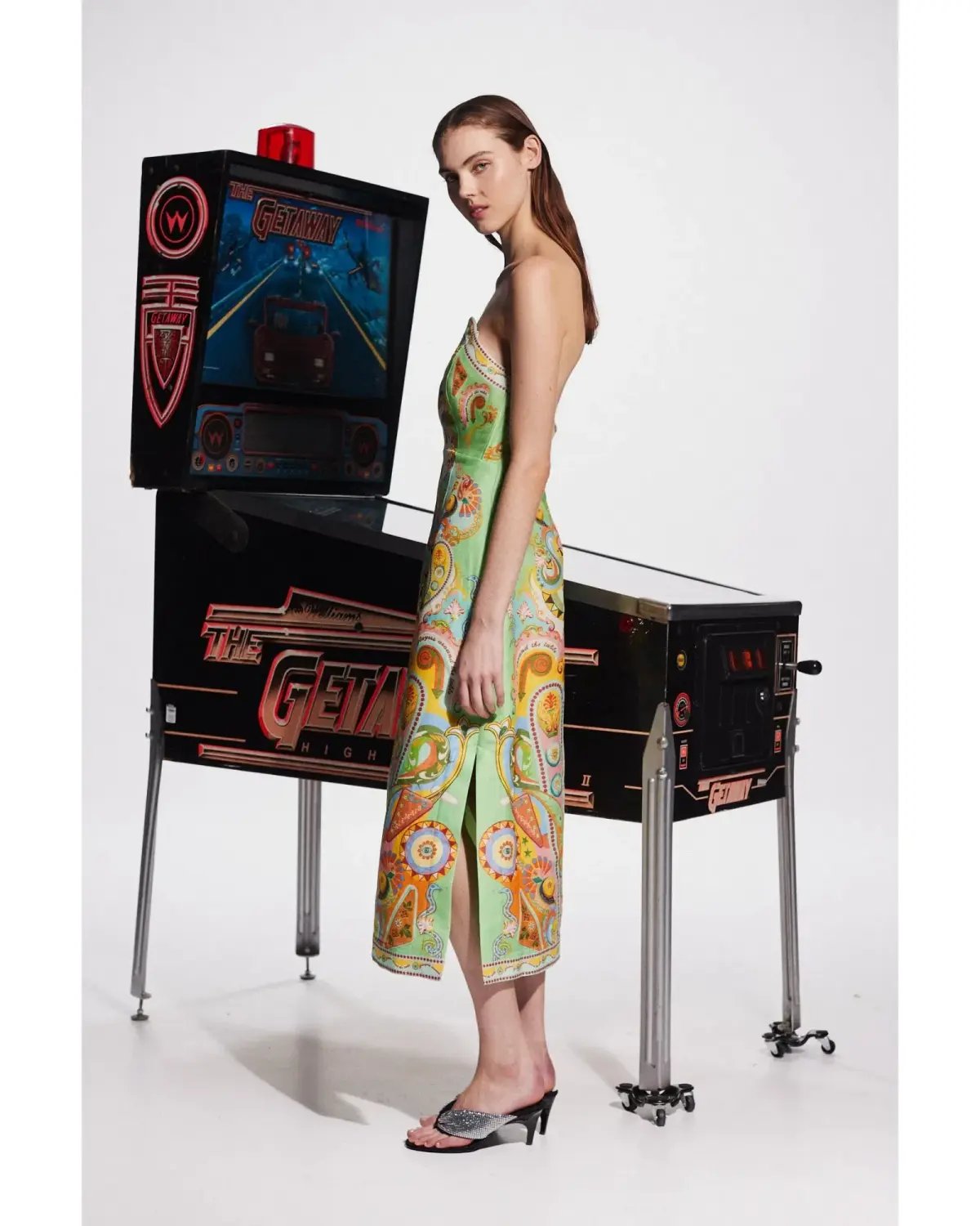 Alemais Pinball Bodice Midi Dress Print Size AU 6 photo 2