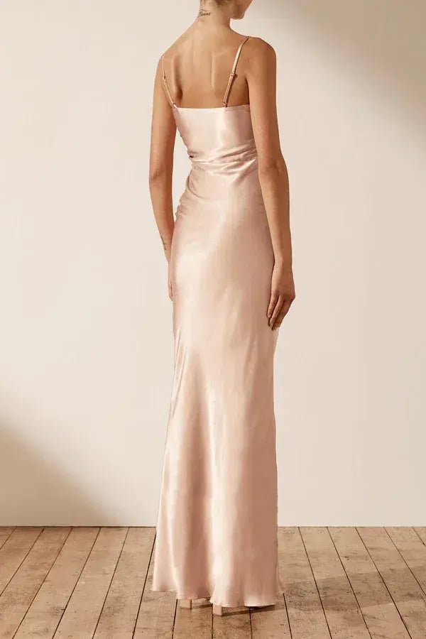 Shona Joy La Lune Ruched Maxi Dress in Desert Rose Size 14 photo 3