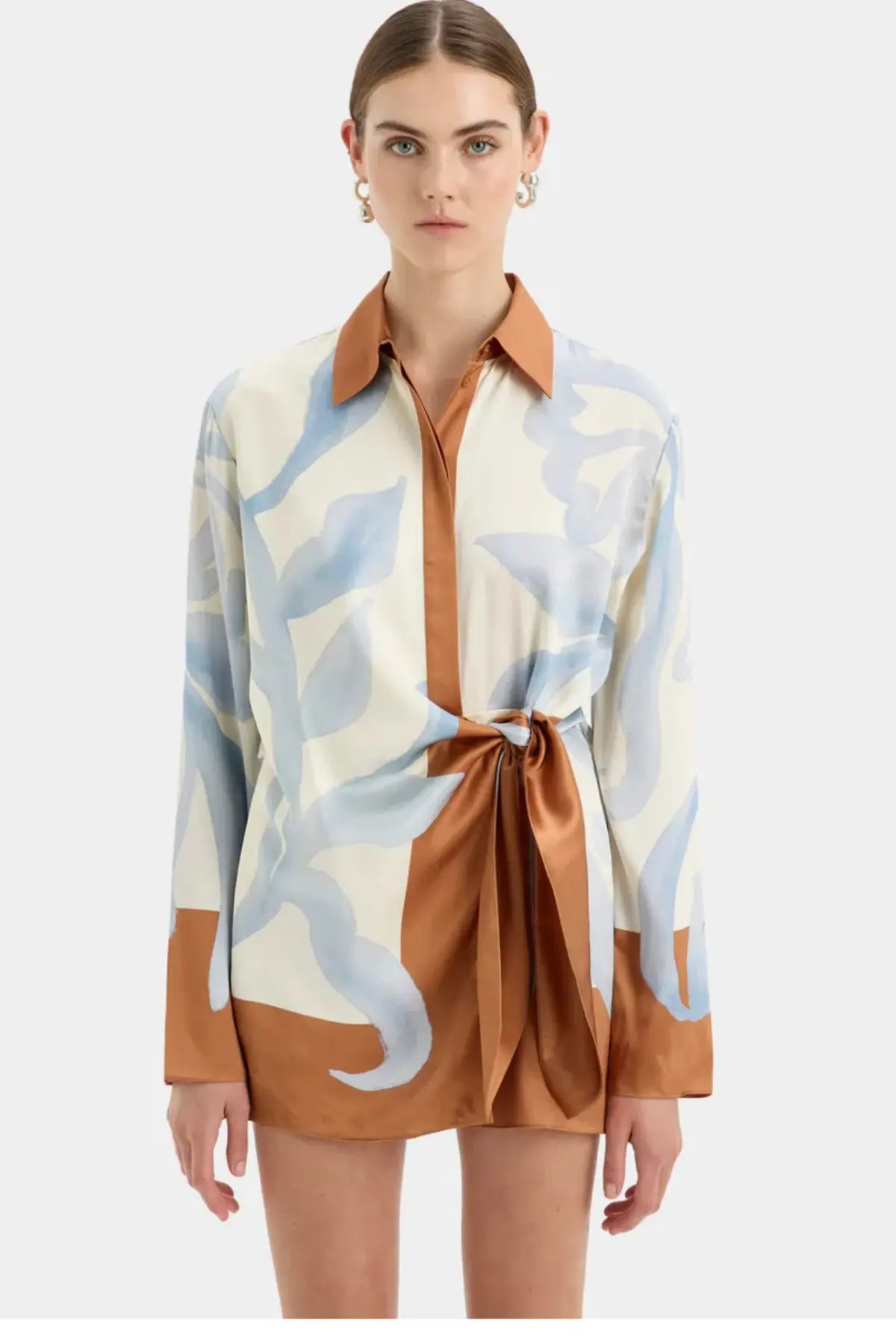 Sir The Label Sorrento Shirt Dress Multi Size 8 photo 5