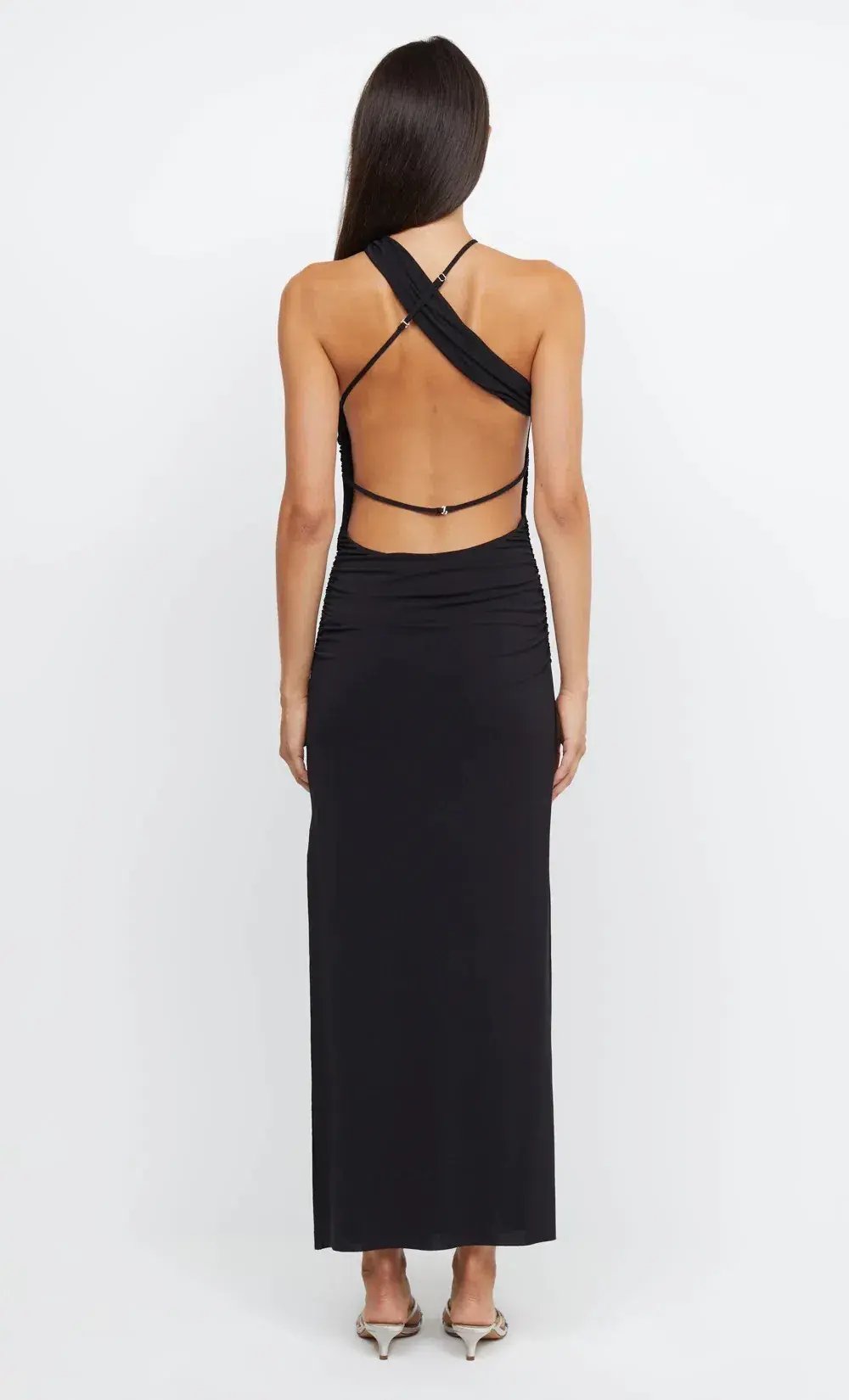 Bec & Bridge Montana Cross Over Midi Dress Black Size 8 photo 3