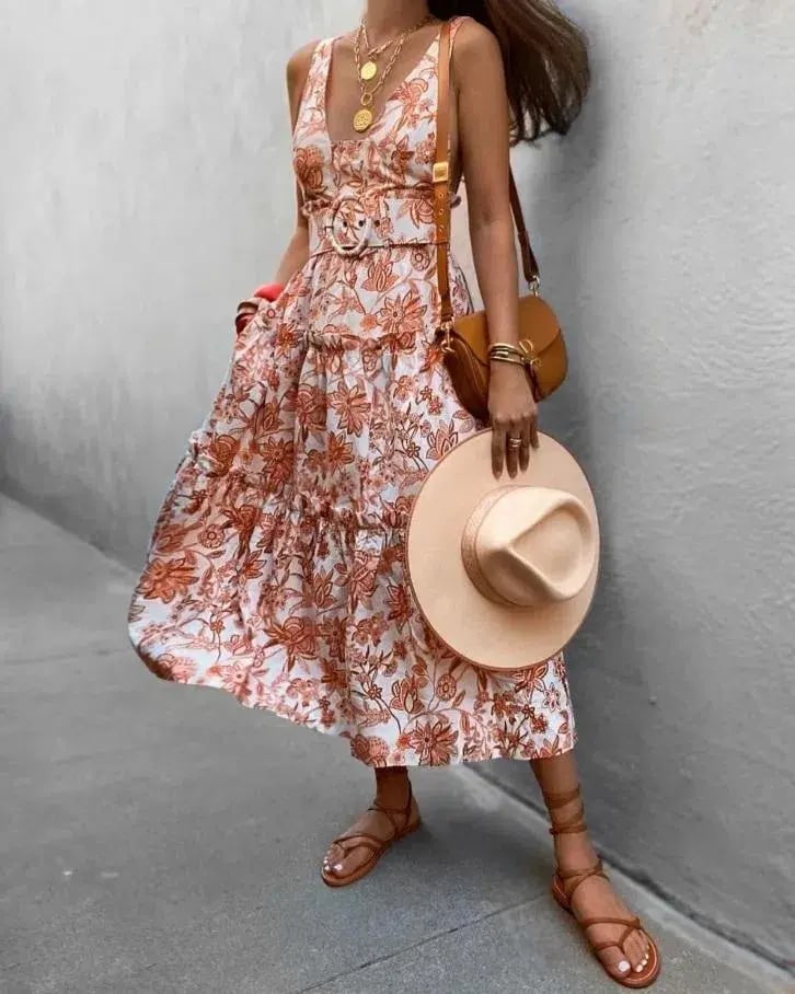 Shona Joy Carolina Tiered Midi Dress photo 3