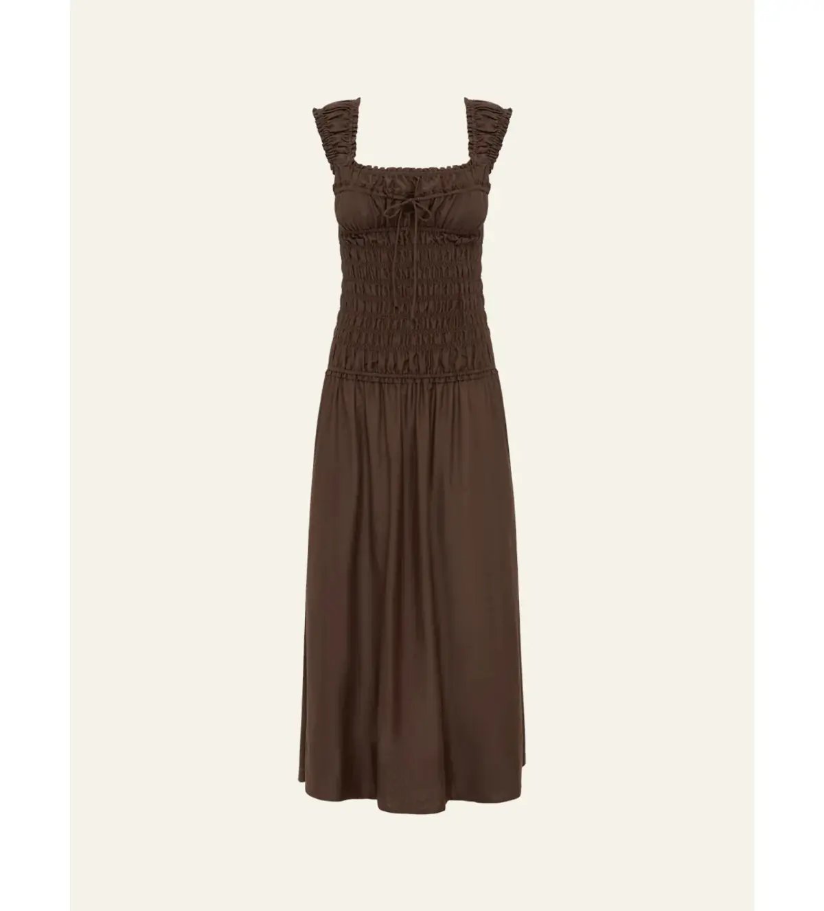 Peony Sonnet Pecan Midi Dress Brown Size M / AU 10 photo 4