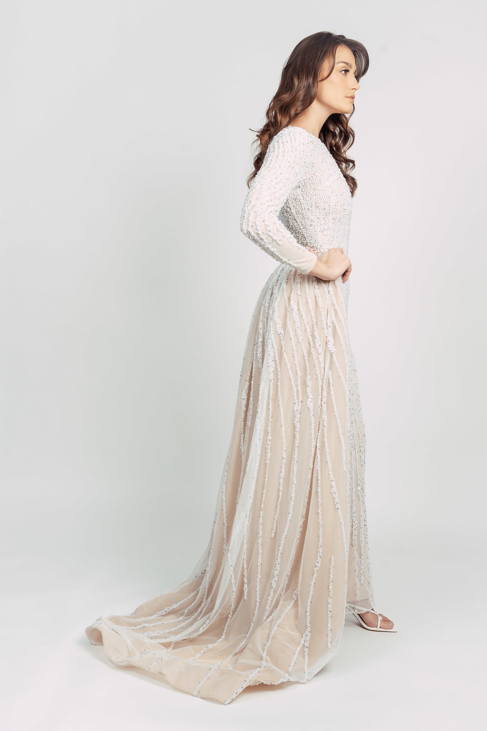 MONA PEARL GOWN BY MY SECRET WARDROBE WHITE photo 9