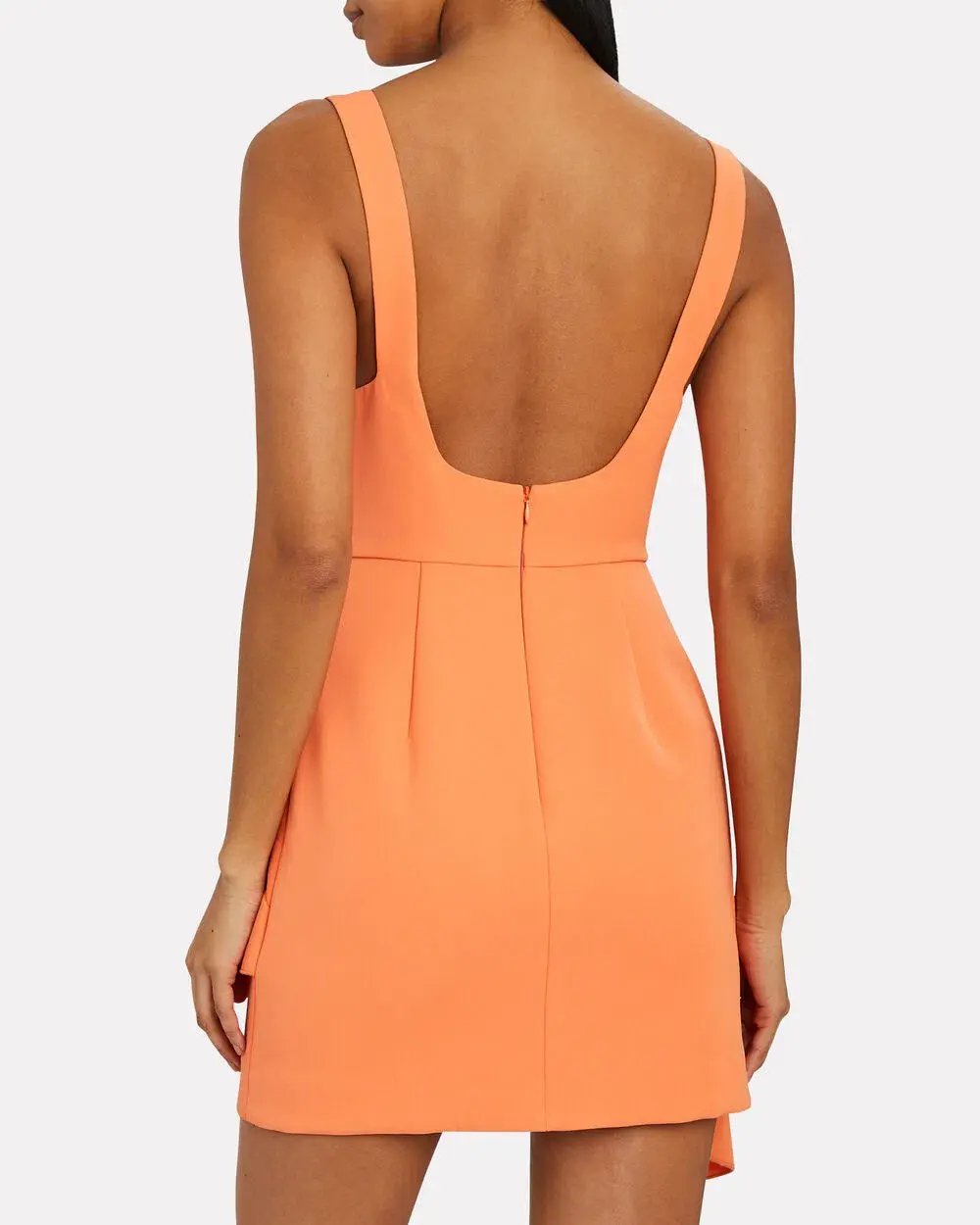 Acler Clarke Draped Mini Dress Orange Size 8 photo 2