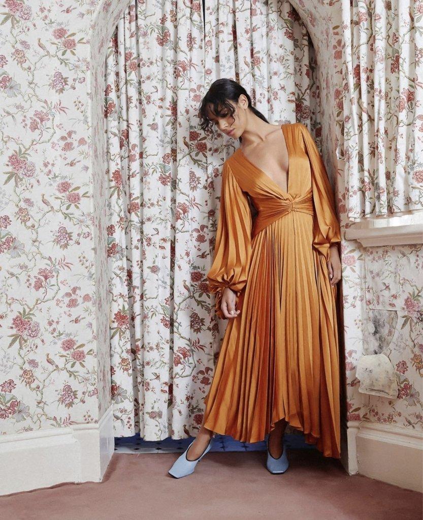Acler Palms Dress - Tumeric sz 10 photo 2