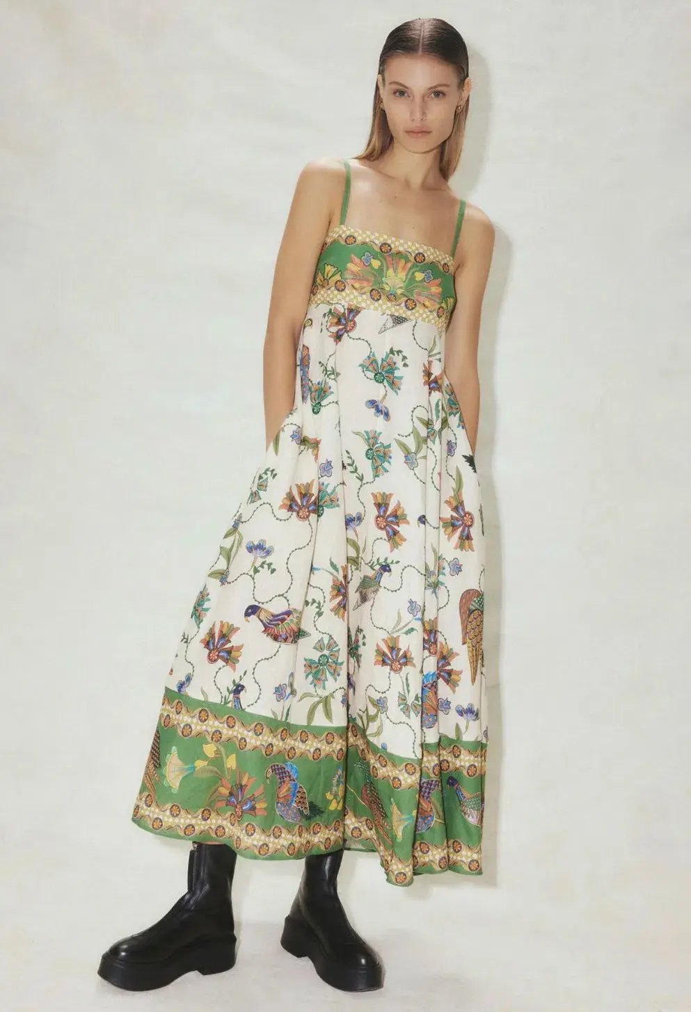 Alemais Birdie Midi Dress Print Size 10 photo 3