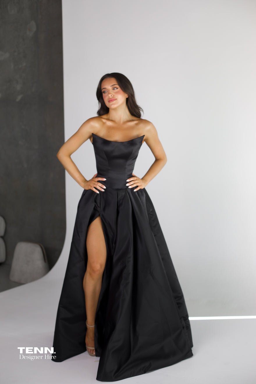 Couture Designer Gabriella Gown - Black photo 2