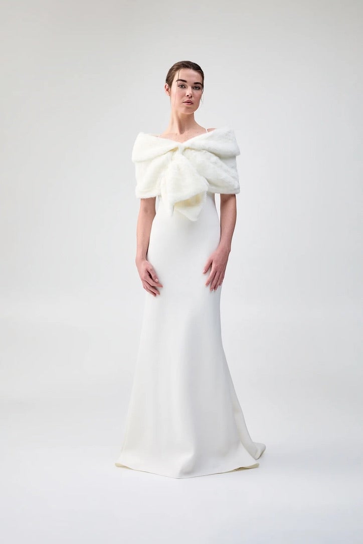 Unreal Fur Champagne Wrap - Ivory photo 2
