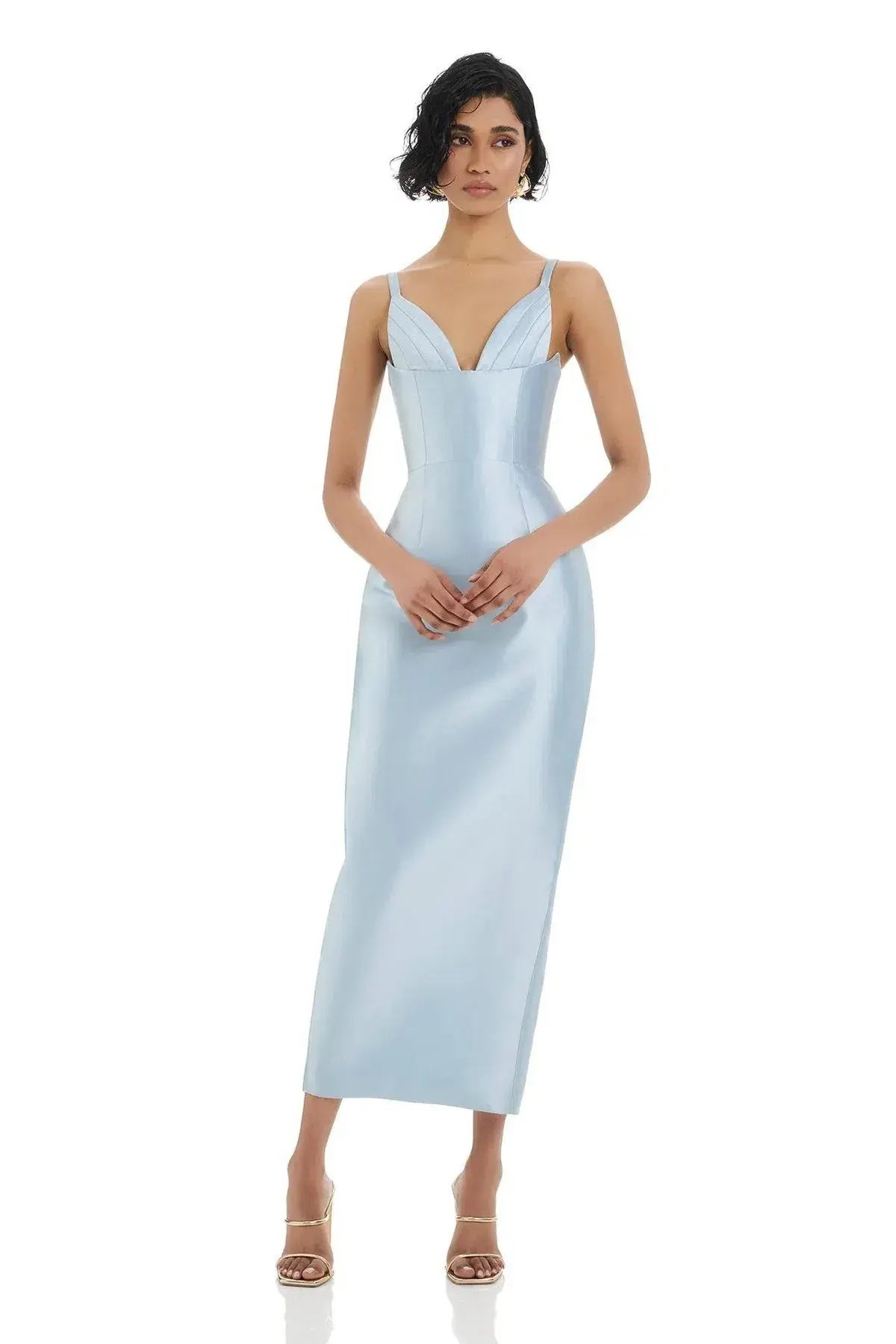 Eliya the Label Annalise Midi Dress Blue Size 10 photo 4