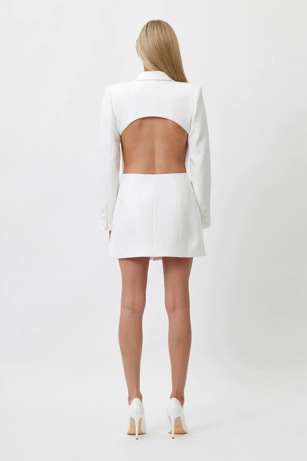 BIANCA & BRIDGETT MEGAN BLAZER DRESS - WHITE photo 4