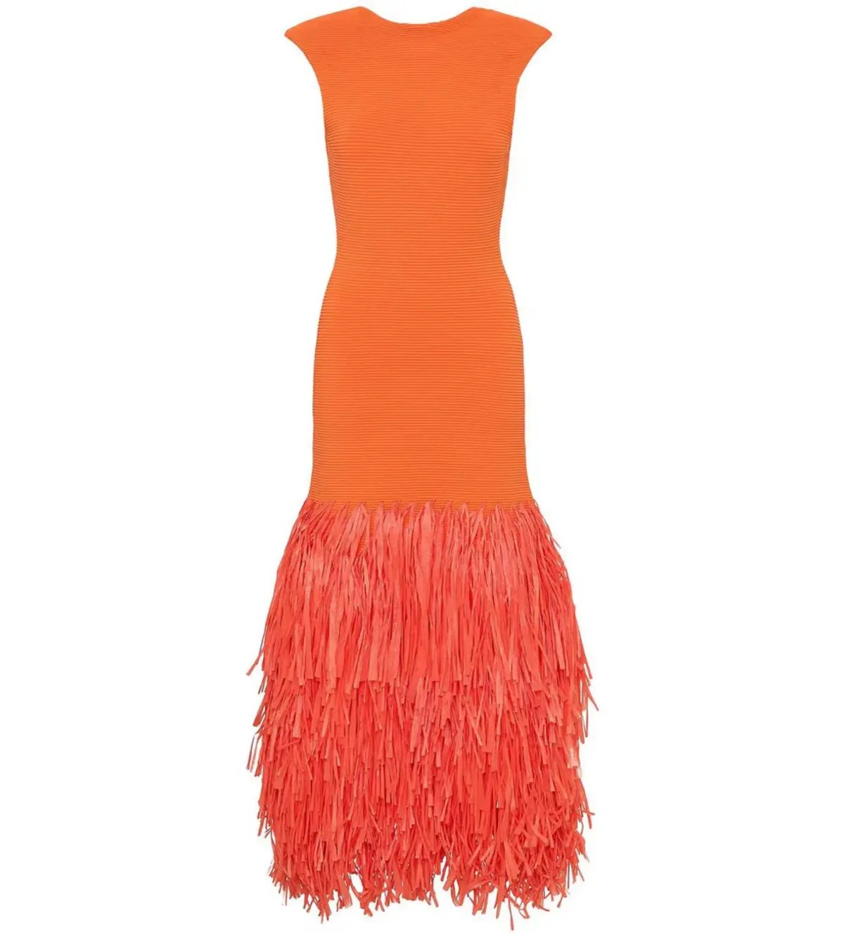 Aje Raffia Knit Midi Dress Orange Size S / AU 8 photo 4