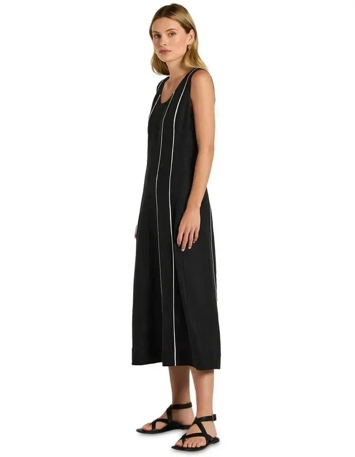 Yarra Trail Paradise Midi Dress Black Size 12 photo 2