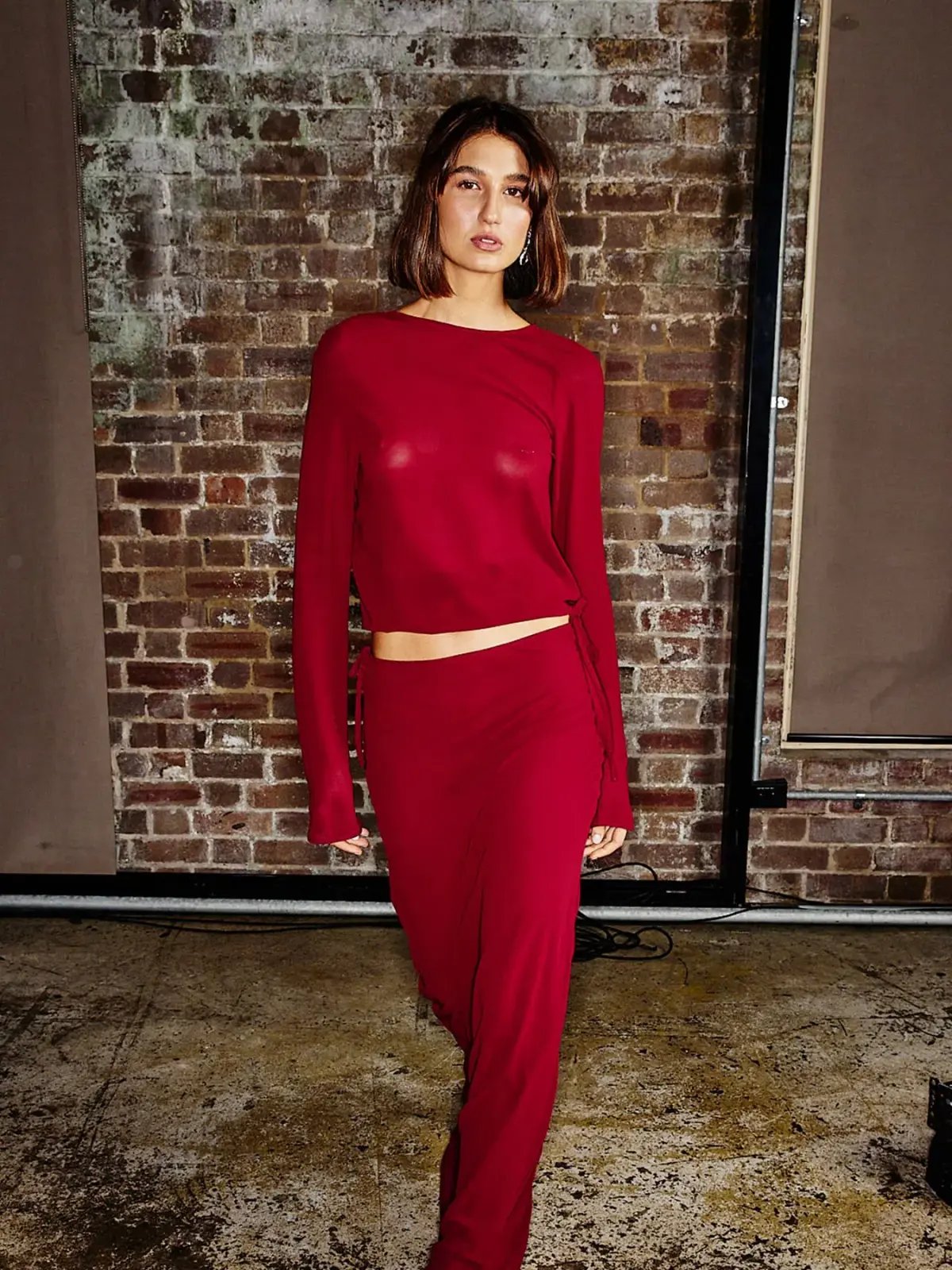 One Mile Maxine Set Burgundy Size 10 photo 5