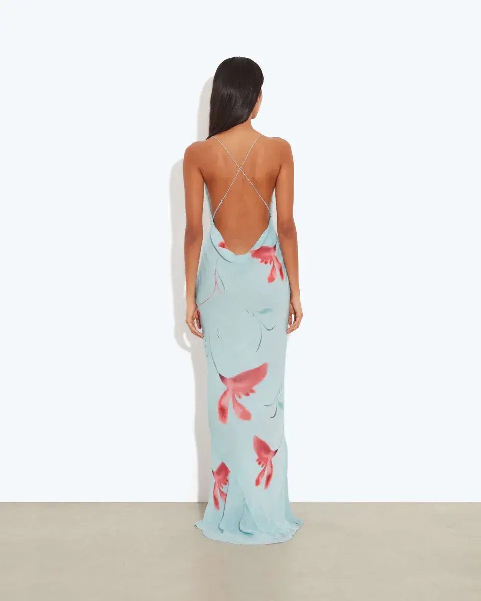 Rat & Boa Vincenza Floral Maxi Dress in Blue Size XS photo 2